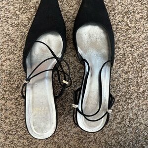 Stuart Weitzman Black Strappy Heels
